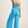 Azure Stripe Bandeau Jumpsuit