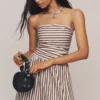 RamonValy Chestnut Stripe Bandeau Midi Dress