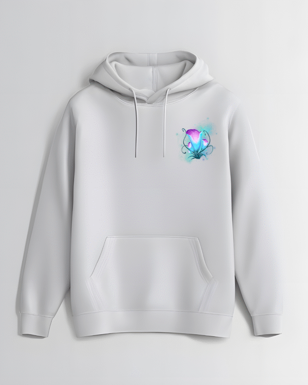 Blue Butterfly Grid Hoodie